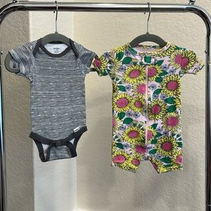 Floral & Stripes 3-6M